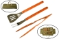 Preview: Grillbesteck Set XXL, Grillzange, Grillwender & Grillgabel ca. 45 cm Buchenholz