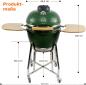 Preview: Keramik Grill Kamado 18" mit Gestell aus Edelstahl