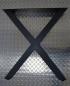 Preview: 2x Tischbeine, Tischgestell für Esstische & Tischplatten "X-Beine" aus Stahl, schwarz