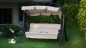 Mobile Preview: Hollywoodschaukel, Gartenschaukel, 3 Sitzer aus Stahl mit Sonnenschutz