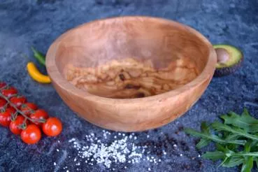 Salatschüssel / Schale aus Olivenholz 26 cm