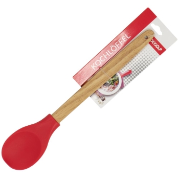 Kochlöffel aus Silikon mit Holzgriff 31 cm