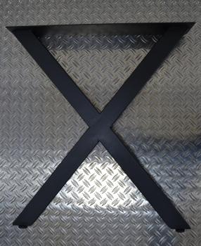 2x Tischbeine, Tischgestell für Esstische & Tischplatten "X-Beine" aus Stahl, schwarz
