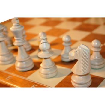 Schachbrett "Tournment 6" Schachspiel Turnier Staunton No. 6 mit Figuren aus Holz