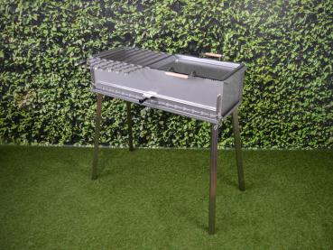 Schaschlik Grill, Mangal aus 4 mm Edelstahl (V2A) zerlegbar XXL 800er