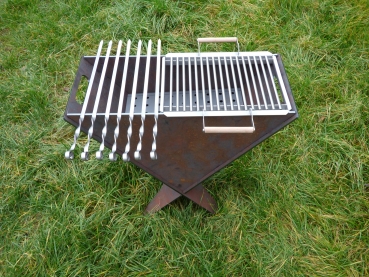 Schaschlik Grill, Mangal & Feuerkorb aus 6 mm Stahl (ST37)