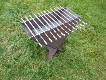 Schaschlik Grill, Mangal & Feuerkorb aus 6 mm Stahl (ST37)