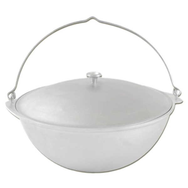 Kazan Kasan Tatarskij aus Aluguss 12 L Ø 42 cm Camping Schmortopf mit Deckel & Bügel Kazan Kasan Tatarskij aus Aluguss 12 L Ø 42 cm Camping Schmortopf mit Deckel & Bügel