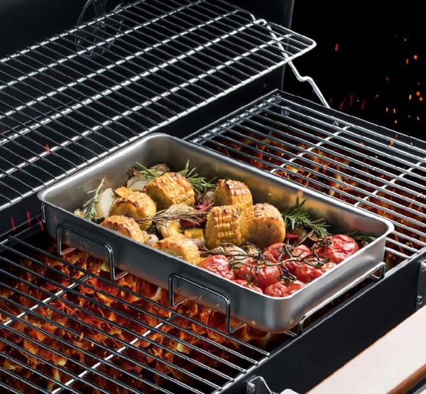 LUXCHEF Grillpfanne mit Trägerrost 22 x 35 cm