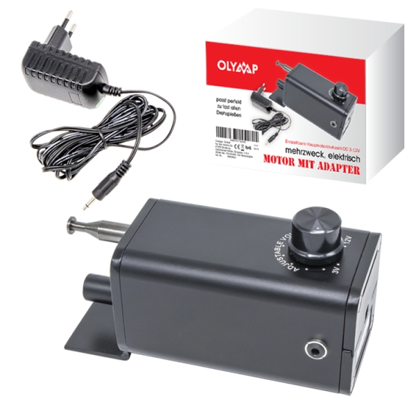 Elektrischer Grill Motor mit Netzadapter 230 V für Mangal / Schaschlik Spießdreher, Spießaufsatz, Drehspieß, Drehvorrichtung