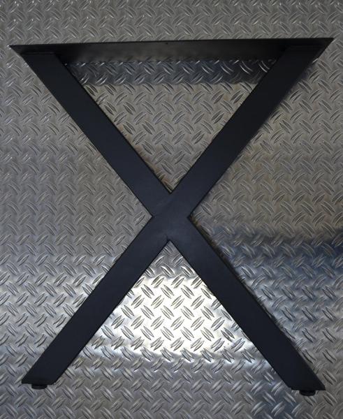 2x Tischbeine, Tischgestell für Esstische & Tischplatten "X-Beine" aus Stahl, schwarz