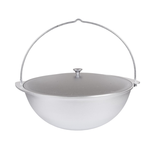 Kazan Kasan Tatarskij aus Aluguss 12 L Ø 42 cm Camping Schmortopf mit Deckel & Bügel Kazan Kasan Tatarskij aus Aluguss 12 L Ø 42 cm Camping Schmortopf mit Deckel & Bügel