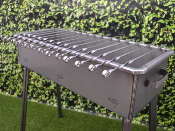 Schaschlik Grill, Mangal aus 3 mm Stahl (ST37)