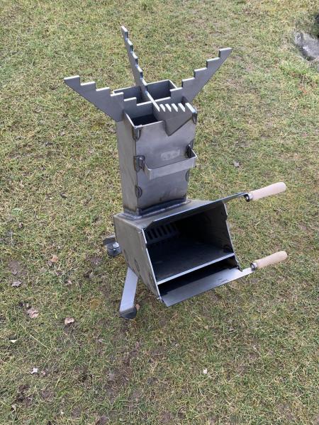 Raketenofen "D'JAVOL" aus 3 mm Stahl für Dutch Oven, Kasan