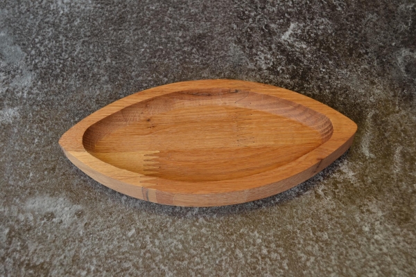 Servierschale oval aus Eiche 21 cm