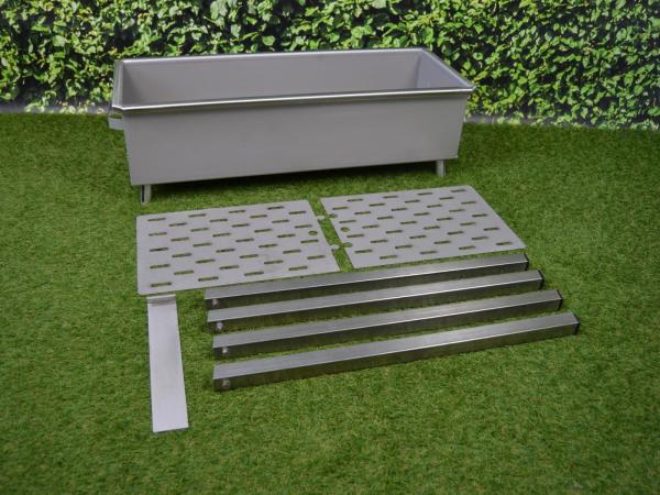 Schaschlik Grill, Mangal aus 3 mm Edelstahl (V2A) 800 x 300 mm