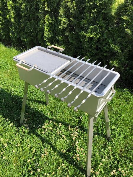 Schaschlik Grill, Mangal aus 2 mm Edelstahl (V2A) Schaschlik Grill, Mangal aus 2 mm Edelstahl (V2A)