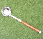 Schöpfkelle mit Holzgriff aus Edelstahl 60 cm, Kazan Kasan